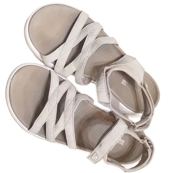 Skechers Go Walk Flex Sandals - Sunshine Taupe size 9 - Picture 3 of 6